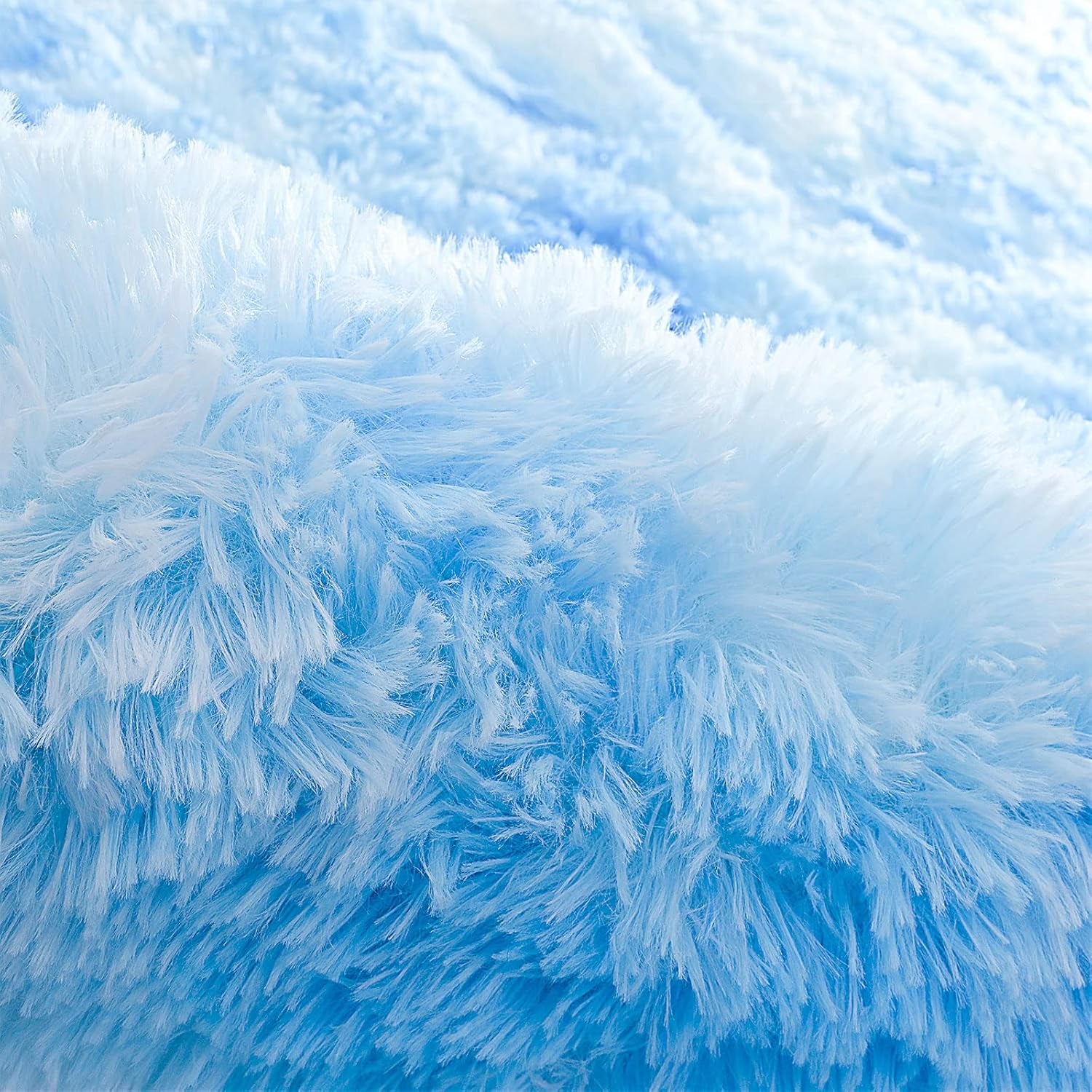 Shaggy Rugs Abstract Carpets Modern Fuzzy Rugs, 4 X 6 Feet Area Rug for Bedroom Livingroom, Nursery Rugs for Boys Girls Room,Blue Carpet Non-Slip Rectangle Rugs Bedside Rug Home Decor