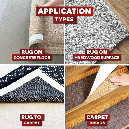 Carpet Tape, 2-Inch X 5 Yards Double-Sided for Underlayments, Hardwood and Vinyl Flooring