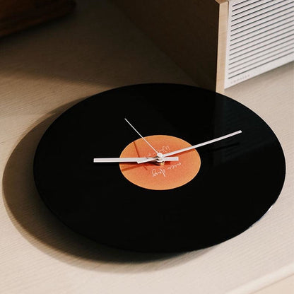 Vinyl Record Clock with Stand
