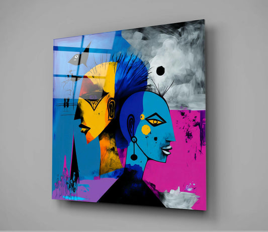 Picasso's Mind Glass Wall Art  || Designers Collection