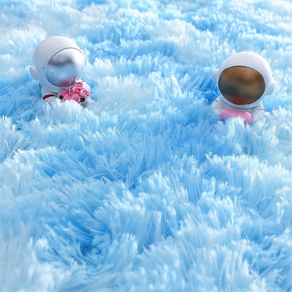 Shaggy Rugs Abstract Carpets Modern Fuzzy Rugs, 4 X 6 Feet Area Rug for Bedroom Livingroom, Nursery Rugs for Boys Girls Room,Blue Carpet Non-Slip Rectangle Rugs Bedside Rug Home Decor